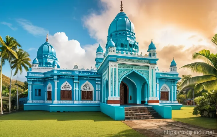 피지에서 불교 신자 생활 - **Fijian Spiritual Tapestry:** A vibrant and harmonious composition showcasing the diverse spiritual...