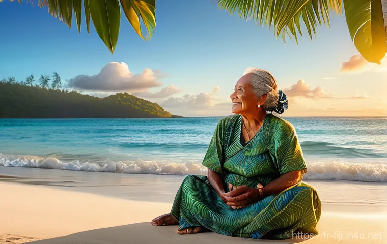 피지에서 불교 신자 생활 - **Fijian Spiritual Tapestry:** A vibrant and harmonious composition showcasing the diverse spiritual...