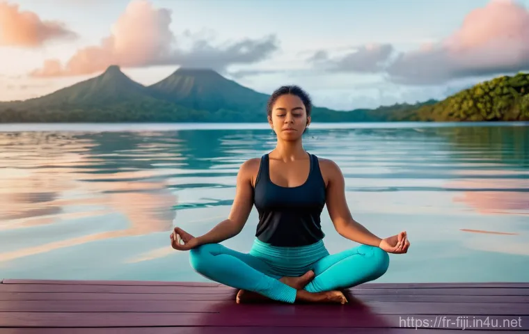 피지에서 불교 신자 생활 - **The "Bula Spirit" and Nature's Embrace:** A heartwarming scene featuring a kind-faced elderly Fiji...