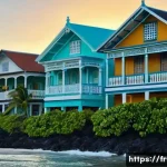 Home 14 피지의 유네스코 유산 - **Prompt for Levuka's Beach Street Colonial Architecture:**
"A picturesque view of Levuka's hist...