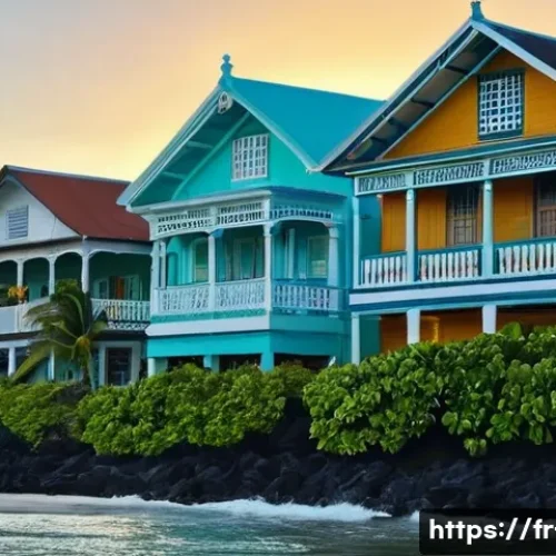 Home 26 피지의 유네스코 유산 - **Prompt for Levuka's Beach Street Colonial Architecture:**
"A picturesque view of Levuka's hist...