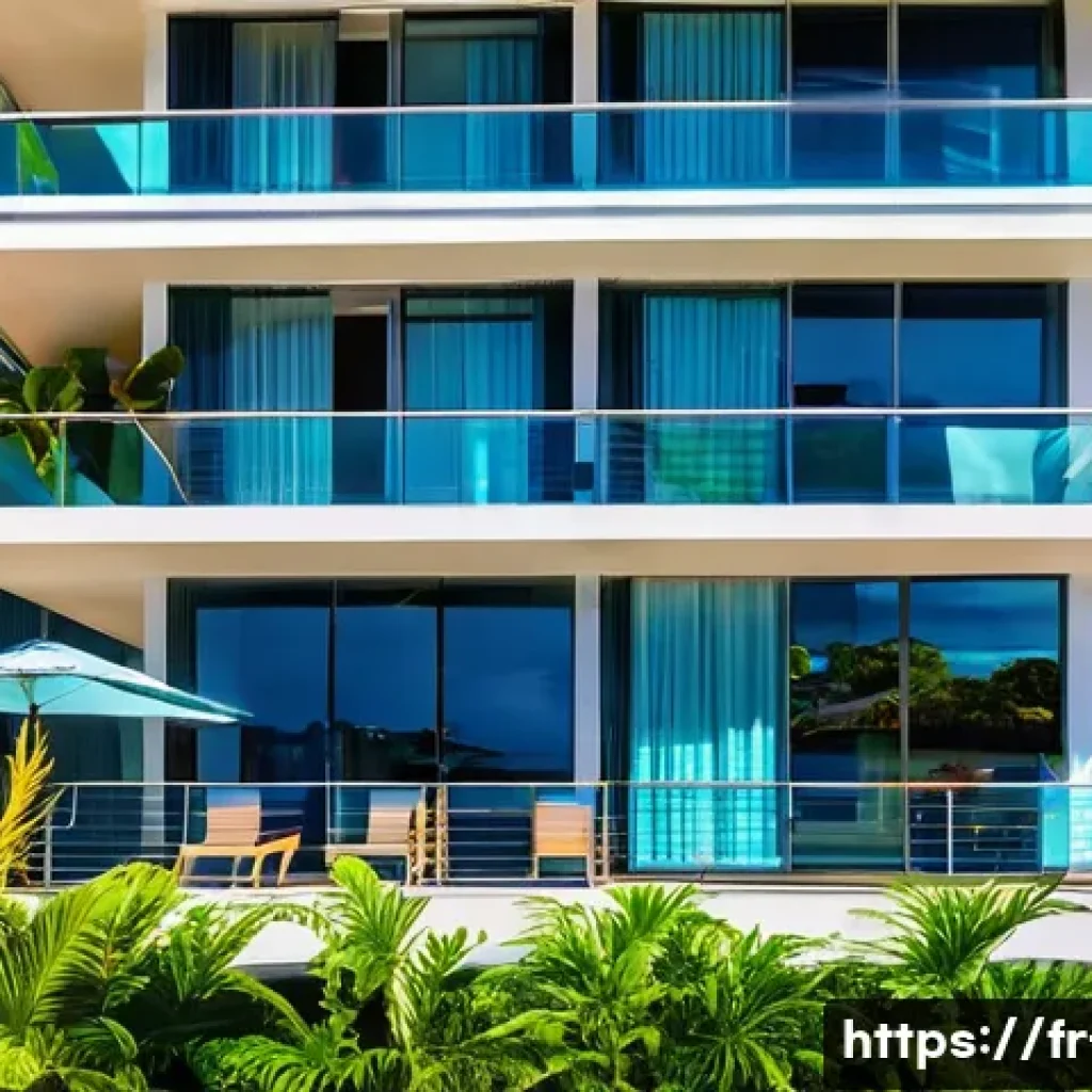 피지에서 월세 및 임대 시장 - A vibrant modern apartment complex in downtown Suva, Fiji, showcasing a sleek multi-story building w...